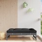 vidaXL Taburete de jardín madera maciza de pino gris 120x80 cm