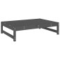 vidaXL Taburete de jardín madera maciza de pino gris 120x80 cm