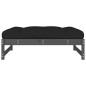 vidaXL Taburete de jardín madera maciza de pino gris 120x80 cm