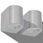 vidaXL Lámpara de pared exterior 2 uds redonda descendente vidaXL Lámpara de pared exterior 2 uds redonda descendente