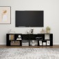 vidaXL Mueble de TV madera contrachapada negro 149x30x52 cm