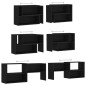 vidaXL Mueble de TV madera contrachapada negro 149x30x52 cm