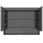 vidaXL Armario de baño con espejo MDF gris brillante 80x15x60 cm vidaXL Armario de baño con espejo MDF gris brillante 80x15x60 cm