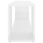 vidaXL Mueble para TV madera contrachapada blanco brillo 100x24x32 cm vidaXL Mueble para TV madera contrachapada blanco brillo 100x24x32 cm
