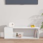 vidaXL Mueble para TV madera contrachapada blanco brillo 100x24x32 cm vidaXL Mueble para TV madera contrachapada blanco brillo 100x24x32 cm