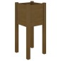 vidaXL Jardineras 2 uds madera maciza de pino marrón miel 31x31x70 cm vidaXL Jardineras 2 uds madera maciza de pino marrón miel 31x31x70 cm