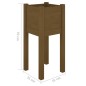 vidaXL Jardineras 2 uds madera maciza de pino marrón miel 31x31x70 cm vidaXL Jardineras 2 uds madera maciza de pino marrón miel 31x31x70 cm