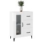 vidaXL Aparador de madera contrachapada blanco brillante 69,5x34x90 cm vidaXL Aparador de madera contrachapada blanco brillante 69,5x34x90 cm