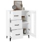 vidaXL Aparador de madera contrachapada blanco brillante 69,5x34x90 cm vidaXL Aparador de madera contrachapada blanco brillante 69,5x34x90 cm