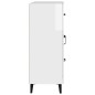 vidaXL Aparador de madera contrachapada blanco brillante 69,5x34x90 cm vidaXL Aparador de madera contrachapada blanco brillante 69,5x34x90 cm