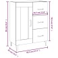 vidaXL Aparador de madera contrachapada blanco brillante 69,5x34x90 cm vidaXL Aparador de madera contrachapada blanco brillante 69,5x34x90 cm
