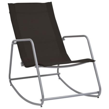 vidaXL Balancín mecedora de jardín textilene negro 95x54x85 cm
