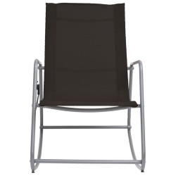 vidaXL Balancín mecedora de jardín textilene negro 95x54x85 cm