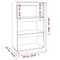 vidaXL Estantería/divisor de espacios madera pino negro 60x35x103 cm vidaXL Estantería/divisor de espacios madera pino negro 60x35x103 cm