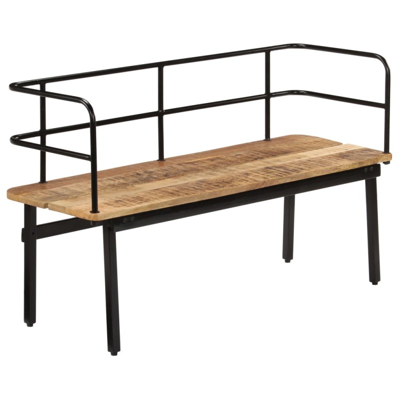 vidaXL Banco de madera maciza de mango 120x40x70 cm vidaXL Banco de madera maciza de mango 120x40x70 cm