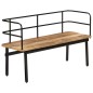 vidaXL Banco de madera maciza de mango 120x40x70 cm vidaXL Banco de madera maciza de mango 120x40x70 cm