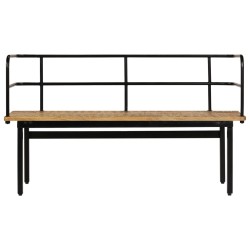 vidaXL Banco de madera maciza de mango 120x40x70 cm