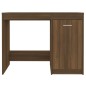 vidaXL Escritorio de madera contrachapada marrón roble 100x50x76 cm