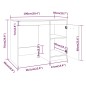 vidaXL Escritorio de madera contrachapada marrón roble 100x50x76 cm