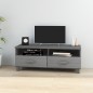 vidaXL Mueble de TV HAMAR madera maciza pino gris oscuro 106x40x40 cm