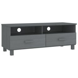vidaXL Mueble de TV HAMAR madera maciza pino gris oscuro 106x40x40 cm