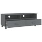 vidaXL Mueble de TV HAMAR madera maciza pino gris oscuro 106x40x40 cm
