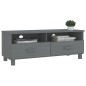 vidaXL Mueble de TV HAMAR madera maciza pino gris oscuro 106x40x40 cm