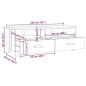 vidaXL Mueble de TV HAMAR madera maciza pino gris oscuro 106x40x40 cm