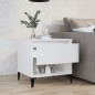 vidaXL Mesa auxiliar de madera contrachapada blanco brillo 50x46x50 cm vidaXL Mesa auxiliar de madera contrachapada blanco brillo 50x46x50 cm
