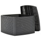 vidaXL Mesa auxiliar de plástico gris antracita 54x54x36,5 cm