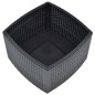 vidaXL Mesa auxiliar de plástico gris antracita 54x54x36,5 cm