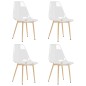vidaXL Sillas de comedor 4 unidades transparente PET vidaXL Sillas de comedor 4 unidades transparente PET