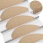 vidaXL Alfombrilla autoadhesiva escalera sisal 15 uds arena 65x21x4 cm vidaXL Alfombrilla autoadhesiva escalera sisal 15 uds arena 65x21x4 cm