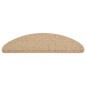 vidaXL Alfombrilla autoadhesiva escalera sisal 15 uds arena 65x21x4 cm vidaXL Alfombrilla autoadhesiva escalera sisal 15 uds arena 65x21x4 cm