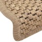 vidaXL Alfombrilla autoadhesiva escalera sisal 15 uds arena 65x21x4 cm vidaXL Alfombrilla autoadhesiva escalera sisal 15 uds arena 65x21x4 cm