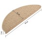 vidaXL Alfombrilla autoadhesiva escalera sisal 15 uds arena 65x21x4 cm vidaXL Alfombrilla autoadhesiva escalera sisal 15 uds arena 65x21x4 cm