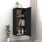 vidaXL Armario de pared madera contrachapada negro 34,5x34x90 cm vidaXL Armario de pared madera contrachapada negro 34,5x34x90 cm