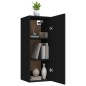 vidaXL Armario de pared madera contrachapada negro 34,5x34x90 cm vidaXL Armario de pared madera contrachapada negro 34,5x34x90 cm
