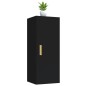 vidaXL Armario de pared madera contrachapada negro 34,5x34x90 cm vidaXL Armario de pared madera contrachapada negro 34,5x34x90 cm