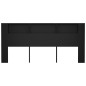 vidaXL Mueble cabecero negro 220x18,5x104,5 cm