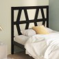 vidaXL Cabecero de cama madera maciza de pino negro 96x4x100 cm vidaXL Cabecero de cama madera maciza de pino negro 96x4x100 cm