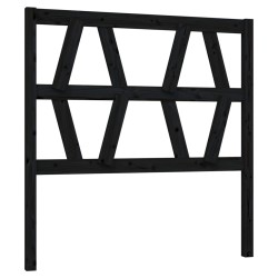 vidaXL Cabecero de cama madera maciza de pino negro 96x4x100 cm
