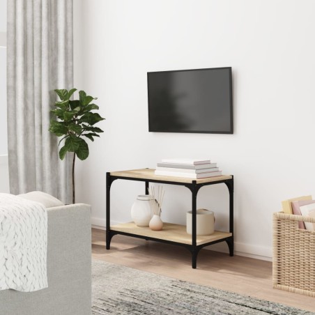 vidaXL Mueble para TV contrachapada y acero roble Sonoma 60x33x41 cm
