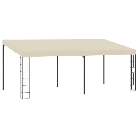 vidaXL Cenador con montaje en la pared tela color crema 3x6 m