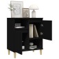 vidaXL Aparador de madera contrachapada negro 60x35x70 cm vidaXL Aparador de madera contrachapada negro 60x35x70 cm
