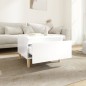 vidaXL Mesa auxiliar de madera contrachapada blanco brillo 50x46x35 cm vidaXL Mesa auxiliar de madera contrachapada blanco brillo 50x46x35 cm