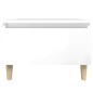 vidaXL Mesa auxiliar de madera contrachapada blanco brillo 50x46x35 cm vidaXL Mesa auxiliar de madera contrachapada blanco brillo 50x46x35 cm