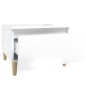vidaXL Mesa auxiliar de madera contrachapada blanco brillo 50x46x35 cm vidaXL Mesa auxiliar de madera contrachapada blanco brillo 50x46x35 cm