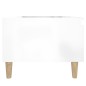 vidaXL Mesa auxiliar de madera contrachapada blanco brillo 50x46x35 cm vidaXL Mesa auxiliar de madera contrachapada blanco brillo 50x46x35 cm
