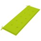 vidaXL Banco Batavia con cojín verde brillo madera maciza teca 150 cm vidaXL Banco Batavia con cojín verde brillo madera maciza teca 150 cm